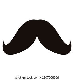 hipster moustache on white background