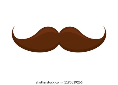 hipster mustache accessory icon
