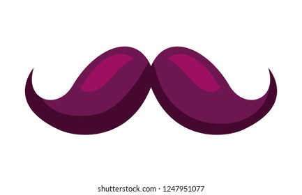hipster mustache accessory icon