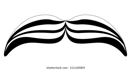 Hipster mustache silhouette