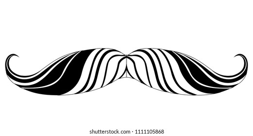 Hipster mustache silhouette