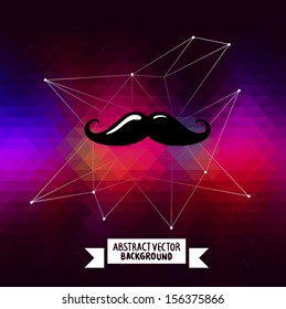 hipster Mustaches Space triangle mystic galaxy astral triangle
