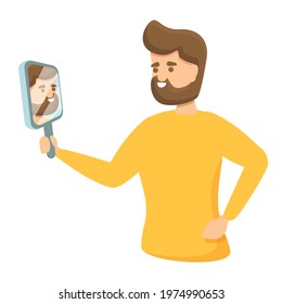 Hipster narcissism icon. Cartoon of Hipster narcissism vector icon for web design isolated on white background