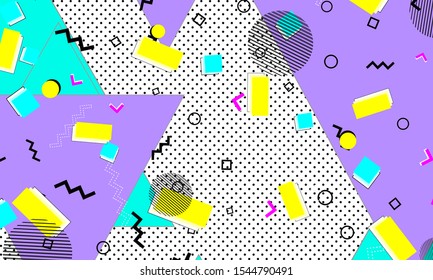 Hipster Navy Illustration. Violet Funny Composition. Triangle Drawing. Yellow Flyer. Flat Poster. Lavender Graphic Texture. Cyan Print. Spring Design.