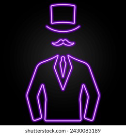 hipster neon sign, modern glowing banner design, colorful modern design trend on black background. Vector illustration.