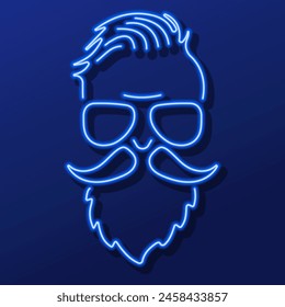 hipster neon sign, modern glowing banner design, colorful modern design trend on black background. Vector illustration.