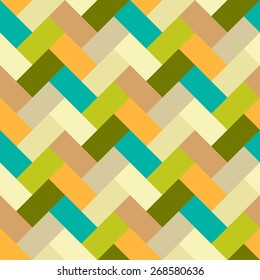 Hipster ornamental colorful abstract retro seamless pattern in vector. Seamless background with bricks can be used for wrapping paper, postcard, wallpaper, pattern fills, web page, surface textures.