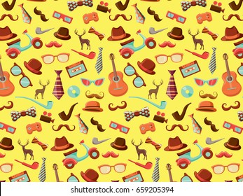 Hipster package pattern. Urban Lumberjack  background.