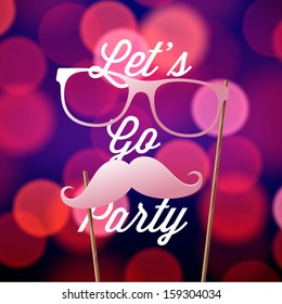 Hipster Party design template for card-poster-flyer, vector illustration. 