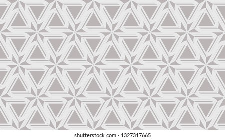Hipster pattern with polygonal elements. Triangles style. Vector illustration. Light grey, brown color. Background for your business project. Advert, template screen. Seamless.