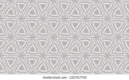 Hipster pattern with polygonal elements. Triangles style. Vector illustration. Light grey, brown color. Background for your business project. Advert, template screen. Seamless.