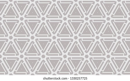 Hipster pattern with polygonal elements. Triangles style. Vector illustration. Light grey, brown color. Background for your business project. Advert, template screen. Seamless.