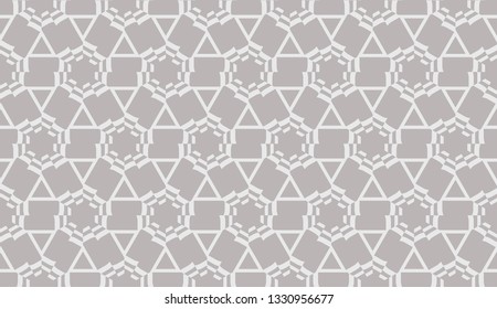 Hipster pattern with polygonal elements. Triangles style. Vector illustration. Light grey, brown color. Background for your business project. Advert, template screen. Seamless.