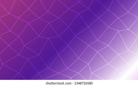 Hipster pattern with polygonal mesh elements. For modern interior design, fashion print. Vector illustration. Creative gradient color