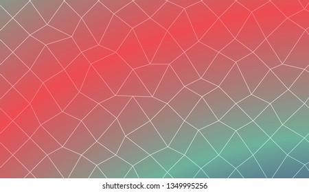 Hipster pattern with polygonal mesh elements. For modern interior design, fashion print. Vector illustration. Creative gradient color