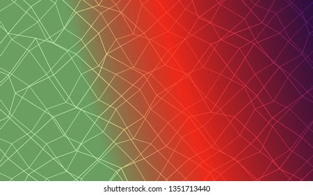 Hipster pattern with polygonal mesh elements. For modern interior design, fashion print. Vector illustration. Creative gradient color