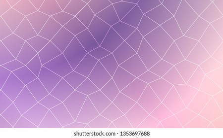 Hipster pattern with polygonal mesh elements. For modern interior design, fashion print. Vector illustration. Creative gradient color