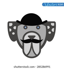 Hipster pet icon set. vector illustrations.