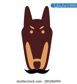 Hipster pet icon set. vector illustrations.