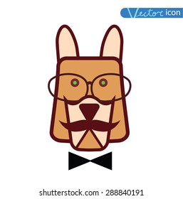  Hipster pet icon set. vector illustrations.