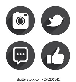social media round logos vector