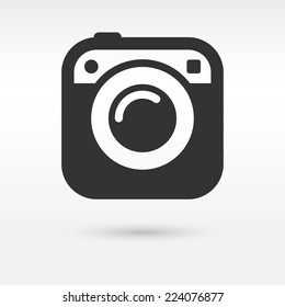 Hipster photo or camera icon. Vector illustration