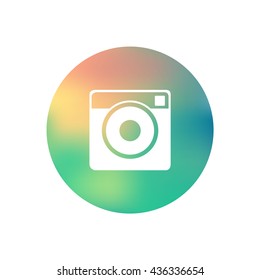 Hipster photo camera icon. Vector illustration.