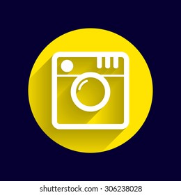 Hipster photo icon Camera icon Photo camera pictogram.