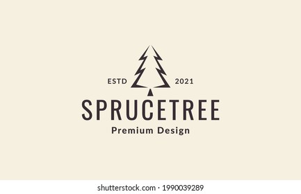 hipster pine or spruce tree logo symbol vector icon illustration graphic design