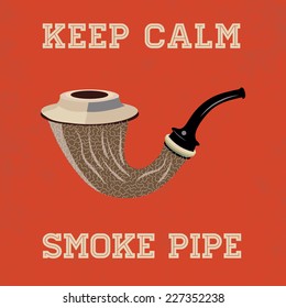 Hipster pipe design element and quote