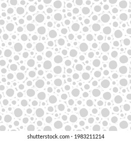 Hipster polka dot seamless pattern. Black and white abstract background with hand drawn bubbles.