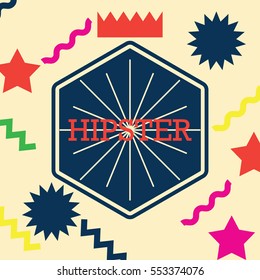 Hipster poster design
