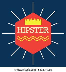 Hipster poster design