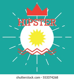 Hipster poster design