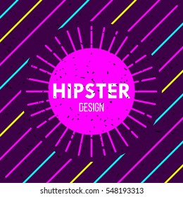Hipster poster design template