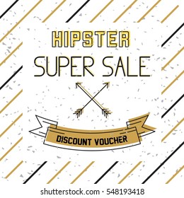 Hipster poster design template