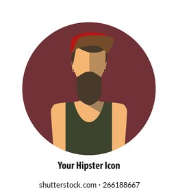 Hipster profile Icon 