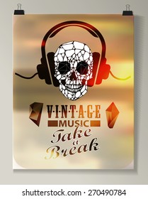 Hipster Quote Background, typography with sign and symbol. Funny poster