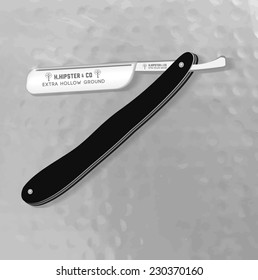 Hipster razor on a metal background