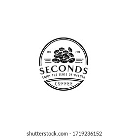 Hipster / Retro Classic Coffee Bean Logo Design Vintage Inspiration 