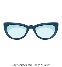 Hipster Retro Style Eye Glasses Icon on white