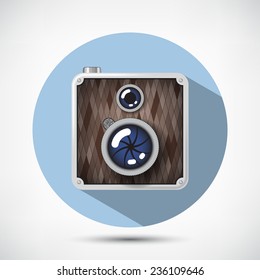 Hipster Retro Style Photo Camera