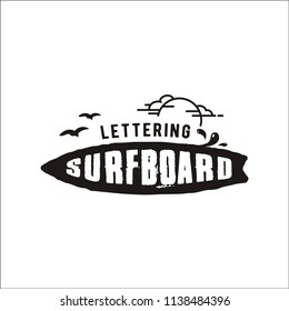 Hipster Retro Surf logo design inspiration