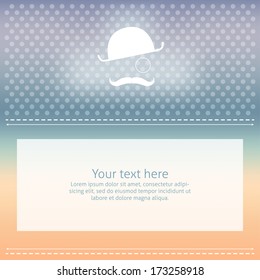 Hipster, retro or vintage flat design background in vector