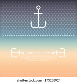 Hipster, retro or vintage flat design background in vector