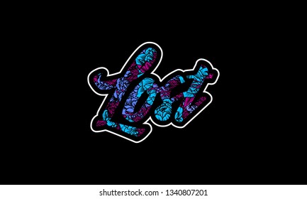 Hipster Roses Typography Vector Illustration