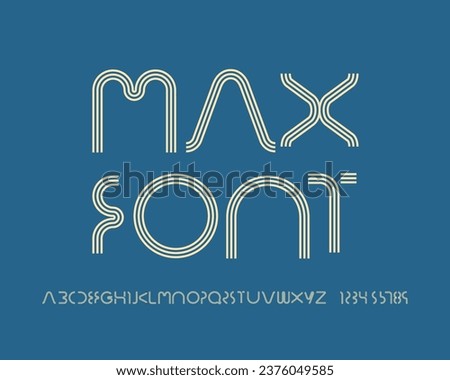 Hipster Rounded Retro Designer Font set in vector format