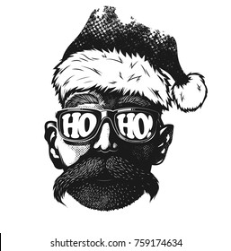 Hipster Santa Claus