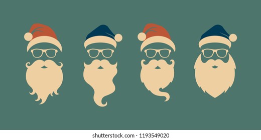 Hipster Santa set. 