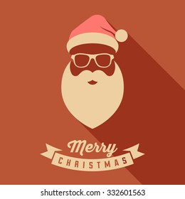 hipster santa silhouette